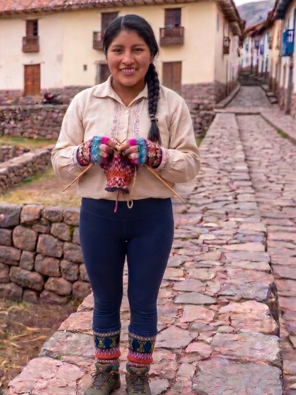 Cusco Sheep Wool Gloves and Booties Set